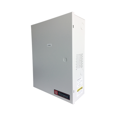 Fuente de poder ALTRONIX de 12/24 Vcc @ 6 Amper, con capacidad de batería de respaldo, requiere batería, 8 salidas, con voltaje de entrada de 115 Vca