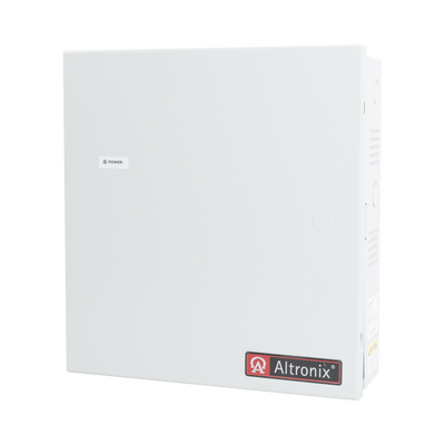 12 o 24 Vcc @ 6 A / fuente tipo control / 1 entrada / 5 salidas / aplicaciones en control de acceso, cctv, incendio , capacidad de baterías / Se requiere baterías.