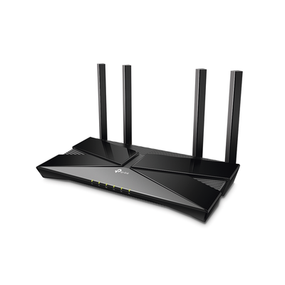 Router WiFi 6 doble banda AX 3000 Mbps / MU-MIMO y OFDMA / 1 Puerto WAN 10/100/1000 Mbps / 4 Puertos LAN 10/100/1000 Mbps / 4 Potentes Antenas.