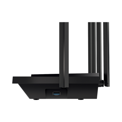Router WiFi 6 Doble Banda / AX5400 MU-MIMO 4X4 y OFDMA / 1 puerto WAN 10/100/1000 Mbps / 4 puertos LAN 10/100/1000 Mbps / 1 puerto USB 3.0 / 6 potentes antenas / Administración App (Tether) o Página web / Protección HomeShield
