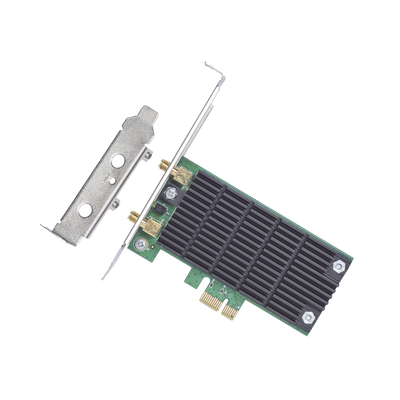Adaptador PCI inalámbrico doble banda AC 1200 Mbps / Antena de alta ganancia / Tecnología MU-MUMO 2X2 / Soporte de perfil bajo y Altura completa