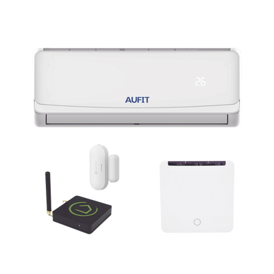 Kit para automatización / Compatible con cualquier Minisplit AUFIT / Minisplit CHI-R32-12K-110 / Termostato IR2900ZW / Hub controlador HC8 / Contacto magnético Inalámbrico CST2C