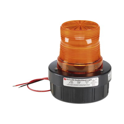 Combinación de intermitente señal audible/visual, Listado por UL y cUL a 24 VCD color Ámbar, hasta 95 dB a 1m