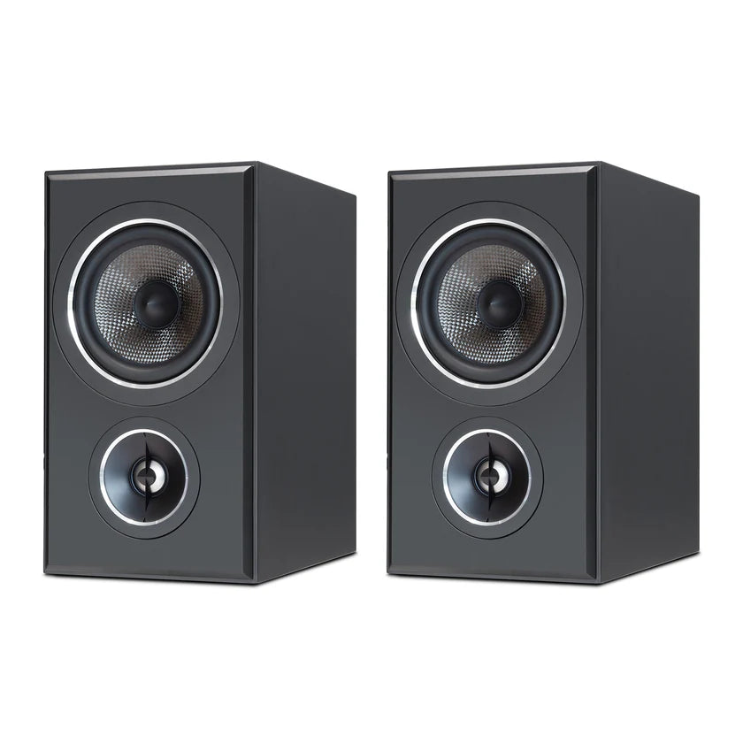 PSB IMAGINE B50 Altavoces de estantería, Sistema de 2 vías con Woofer aislado, Impedancia nominal 8 ohms y mínima 4 ohms, hasta 150 W. Doble poste de conexión para Bi-Amplificado. Rejilas magnéticas con bastidor de madera y protección de tela (par)