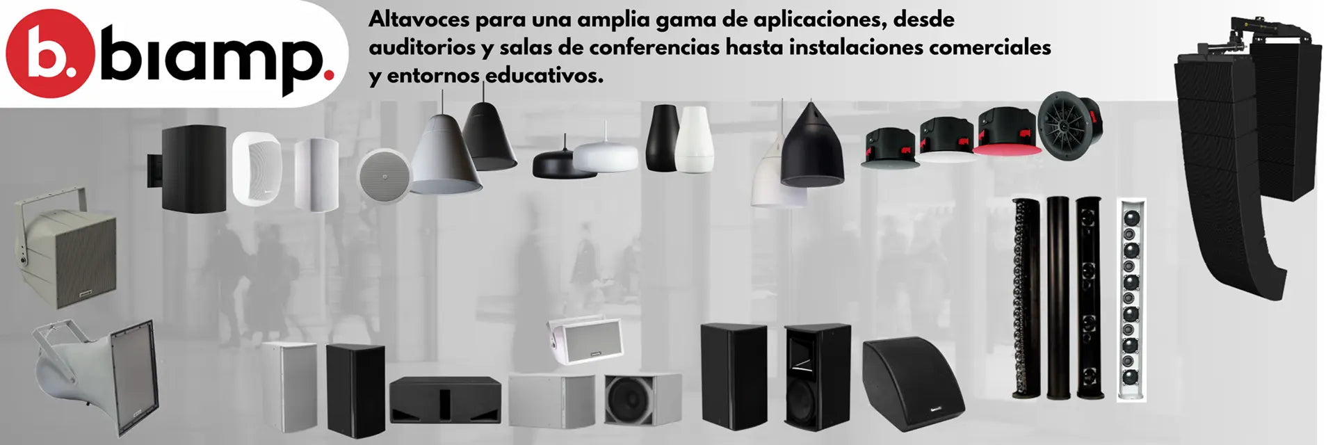 Altavoces de techo y pared BIAMP para sistemas de audio comercial y sonorización ambiental profesional - Store Smart House