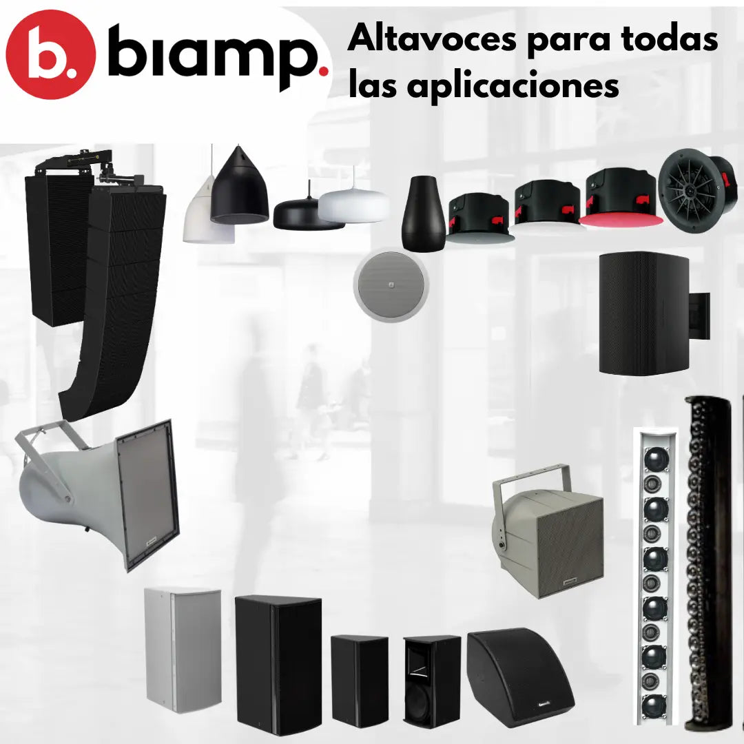 Altavoces de techo y pared BIAMP para sistemas de audio comercial y sonorización ambiental profesional - Store Smart House