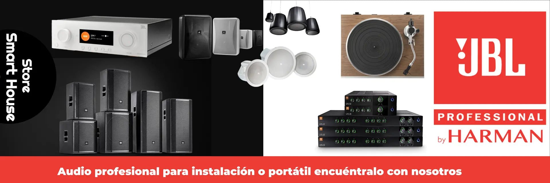 Sistemas de audio JBL Professional y equipos de sonido para cine en casa de alta fidelidad - Store Smart House