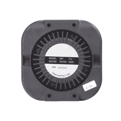 Bocina Compacta de Uso Rudo, 100 Watts de Potencia, Ideal Para Vehículos de Encubierto, Con Soporte Universal, 11 Ohms de Impedancia