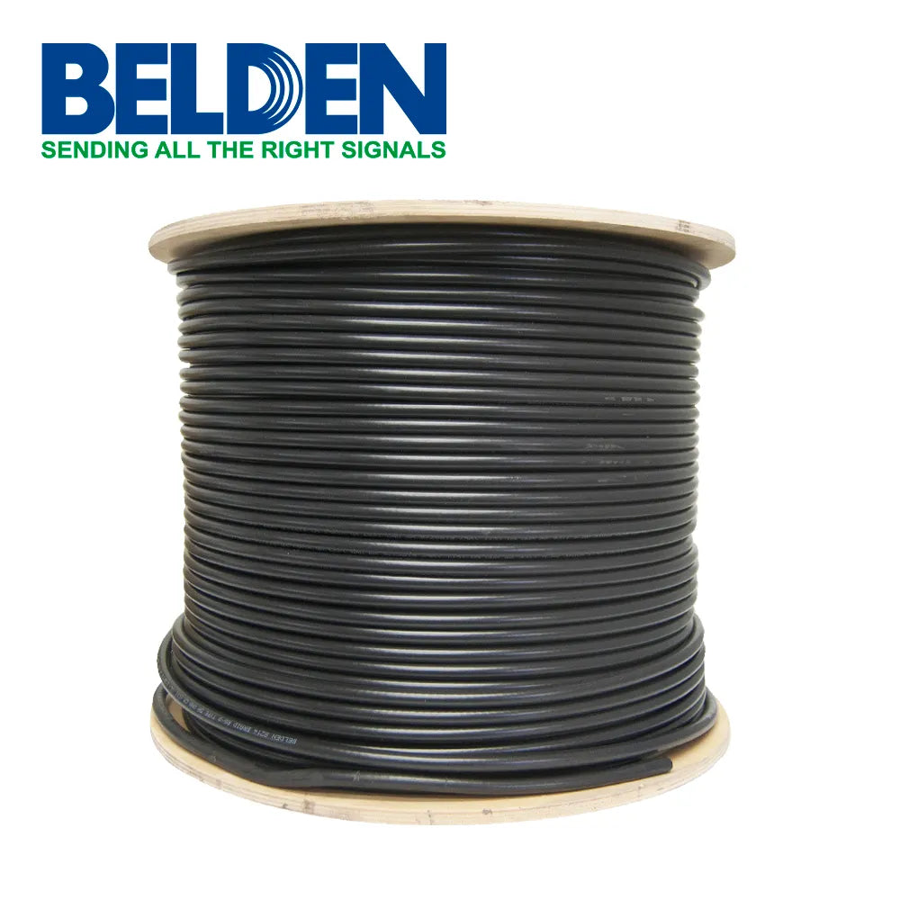 BELDEN Cable Coaxial RG58 de transmisión inalámbrica de 50 ohmios, RG-58, conector BC sólido de 20 AWG, trenza de 95 % TC, cubierta de PVC, CMX, Rollo de 305m (1000 pies)