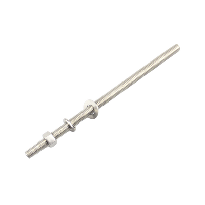 Kit de 10 Varillas Roscadas de 3/8 x 3.5 in, con Arandelas Planas, Arandelas de Seguridad y Tuercas.