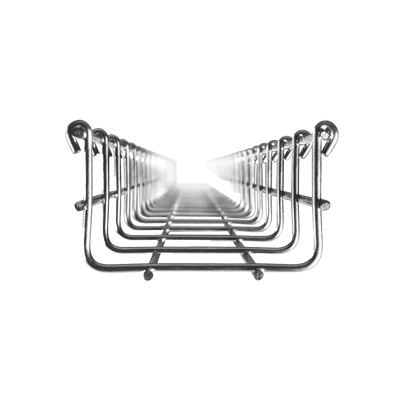 Charola Tipo Malla 54/100 mm, Acabado Electro Zinc, Hasta 86 Cables Cat6, Tramo de 3 Metros