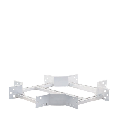 Derivación "X" Horizontal de Aluminio Perfil Z / Peralte 3 1/4" / Ancho 12"/ Radio 8" / Incluye Tornillería (CHXHEZ314R8X12AK)