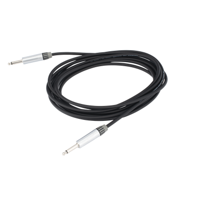 Cable de Audio | Plug 1/4 in a Plug 1/4 in Stereo | Carcasa Cromada | Conectores Seetronic | Longitud 5m