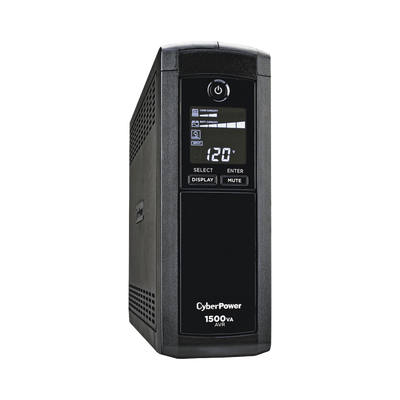 UPS de 1500 VA/900 W, Topología Línea Interactiva, Entrada 120 Vca NEMA 5-15P, Tipo Mini Torre, Con 12 Tomas NEMA 5-15R