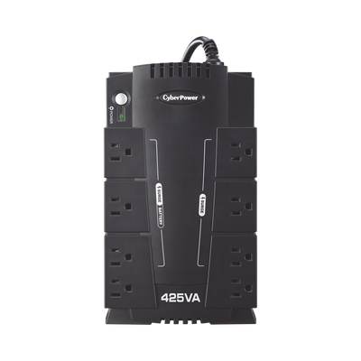 UPS de 425 VA/255 W, Topología Standby, Entrada 120 Vca NEMA 5-15P, Tipo Gabinete Compacto, Con 8 Tomas NEMA 5-15R