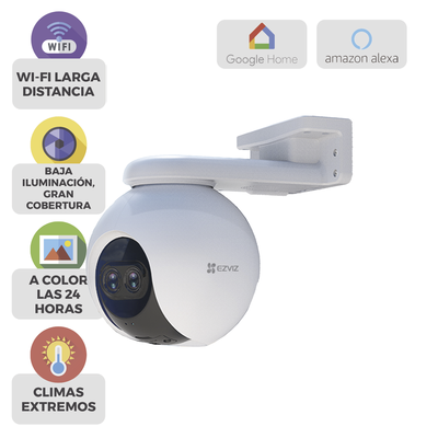 PT IP 2 Megapíxel / Lente Dual (2.8 mm y 12 mm) / Wi-Fi / Detección Humana / Visión Nocturna en Color / Cobertura Visual 360° / Notificación Push / Ranura para Memoria 512 GB