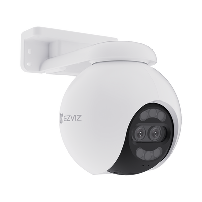 Cámara PT / Wi-Fi / Lente Dual / Panorámica 360° / Resolución 4K / Visión Nocturna ColorFULL / IA Detección de Humanos y Vehiculos / Alarma con Sirena y Luz / IP65