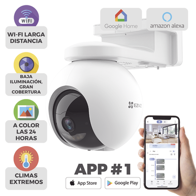 Camara PT / Wi-Fi / Con Bateria Recargable (Sin Cables) / 2K Plus (4 Megapixel) / Compatible con Panel Solar CS-CMT-SOLARPANEL-E / Seguimiento Inteligente / Visión Nocturna a Color / Detección humana / Exterior