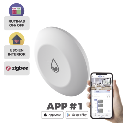 Sensor _Inteligente para Detectar Fuga de Agua Inalámbrico / Requiere el Hub CS-A3 / Se Vincula Mediante Zigbee