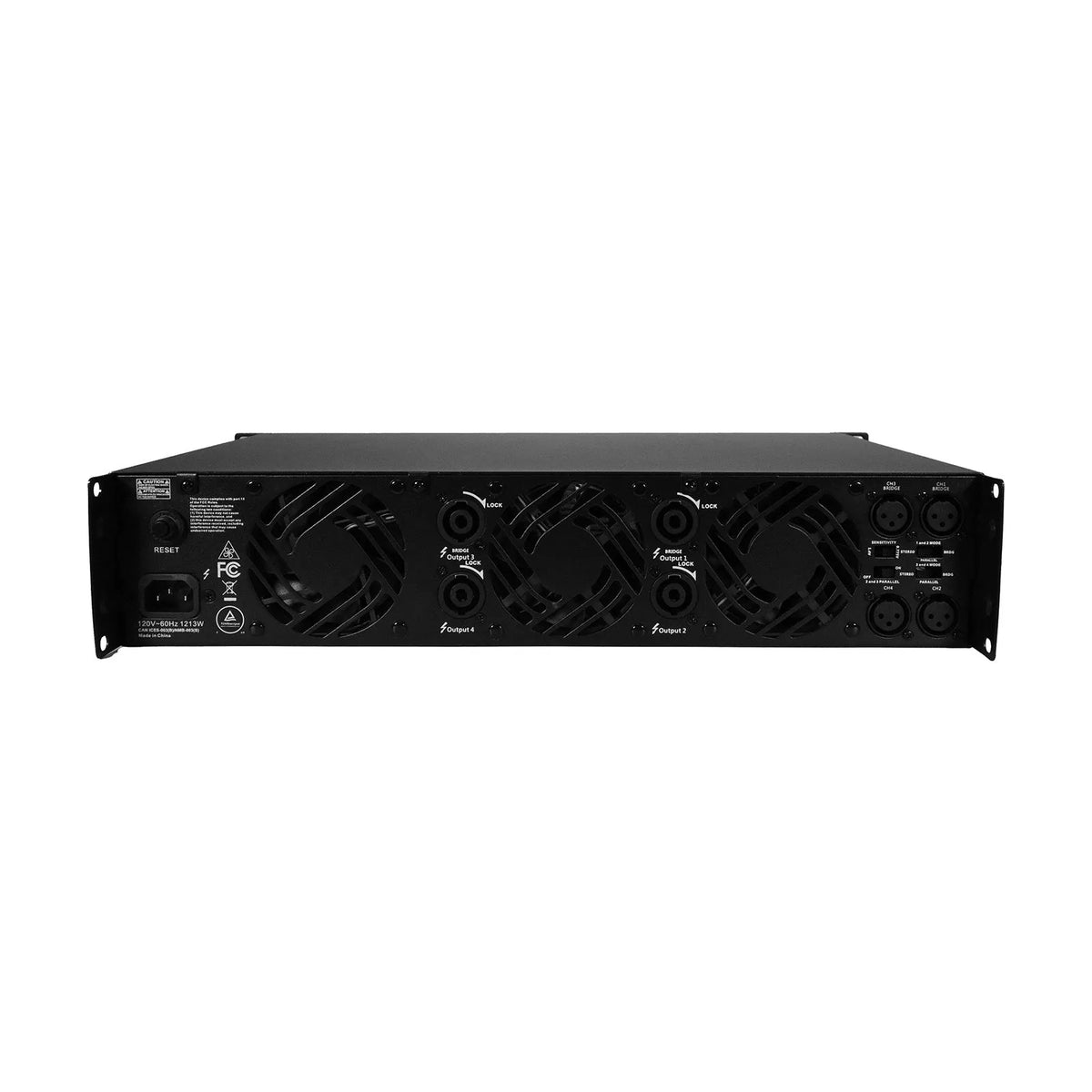 Cerwin-Vega CV4-18H Amplificador de Potencia Profesional – 4 Canales, 3640W Total, Serie CV4