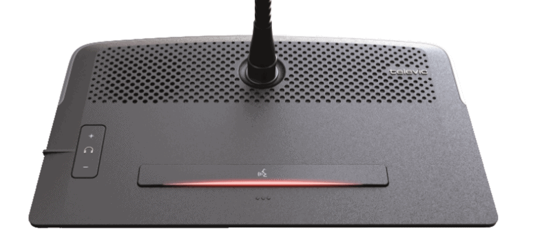 TELEVIC D-Cerno D SL Unidad de discusión digital para delegado. plug & play, botones táctiles, conexiones de auriculares, control de volumen