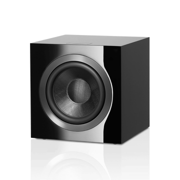 B&W DB3D Subwoofer ofrece graves increíblemente potentes y controlados gracias a sus dos controladores Aerofoil™ de 8 pulgadas, su amplificador y su procesamiento de señal digital. NEGRO BRILLANTE