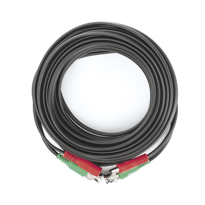 Cable coaxial ( BNC RG59 ) + Alimentación / SIAMÉS / 10 Metros / Aleación Cobre + Aluminio CCA / Para Cámaras 4K / Uso interior y exterior
