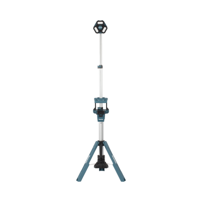 Lampara con Torre para Iluminación Inalambrica con tres Cabezales Multidireccionales , se extiende hasta 2.2 metros, Utiliza batería LXT® Litio‑Ion de 18V.