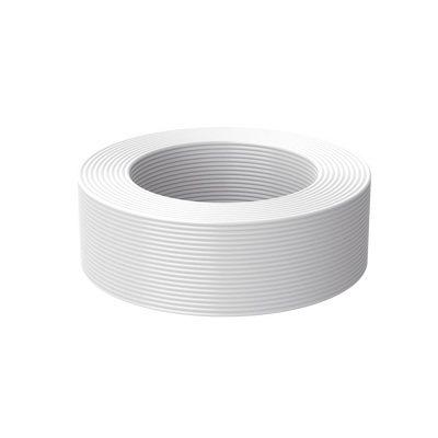 Bobina de 100 Metros de Cable Multifilar / CCA / 4 x 22 AWG / Color Blanco / PVC / CCAM / Uso en Interior / Aplicaciones en Alarmas - Automatización