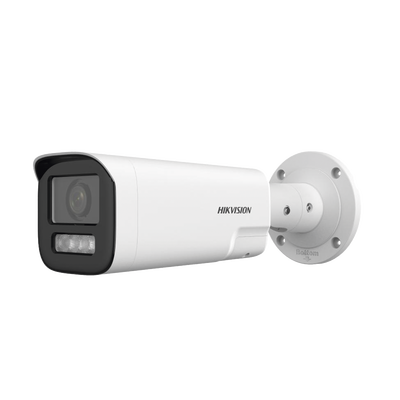 Bala IP 4 Megapíxel / Lente Mot. 2.8 a 12 mm / Dual Light (50 mts IR + 50 mts Luz Blanca) / ACUSENSE Lite / Audio de Dos Vías / Luz Intermitente y Alerta de Audio / Exterior IP67 / WDR 120 dB / PoE / Micro SD