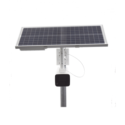 Kit Solar IP All in One / Cámara Bala ColorVu 4 Megapixel / Lente 4 mm / Panel Solar / Batería de Respaldo de Litio 23.2Ah (Hasta 24 Días) / Conexión 4G / Accesorios de Instalación