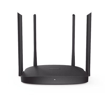 Router Inalámbrico WISP Gigabit / Hasta 1200 Mbps / Doble Banda AC (2.4 GHz y 5 GHz) / 3 Puertos LAN 10/100/1000 Mbps + 1 Puerto WAN 10/100/1000 Mbps / 4 Antenas Externas Omnidireccional de 5 dBi / Interior