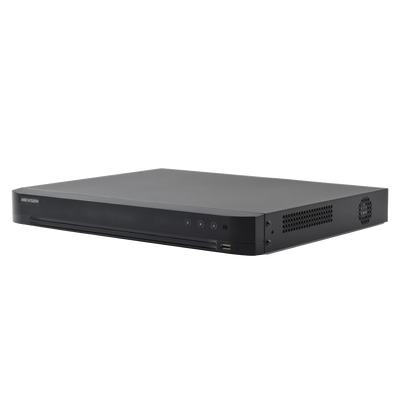 DVR 4 Megapixel / 16 Canales TURBOHD + 8 Canales IP / 1 Bahías de Disco Duro / 16 Canales de Audio / Salida de Vídeo en 4K