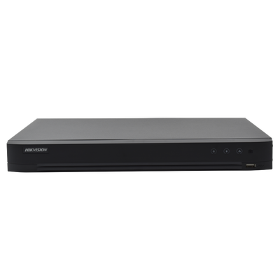 DVR 4 Megapixel / 16 Canales TURBOHD + 8 Canales IP / 1 Bahías de Disco Duro / 16 Canales de Audio / Salida de Vídeo en 4K