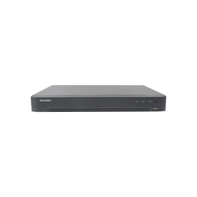 DVR 4 Megapixel / 24 Canales TURBOHD + 8 Canales IP / 2 Bahías de Disco Duro / 1 Canal de Audio / Videoanalisis