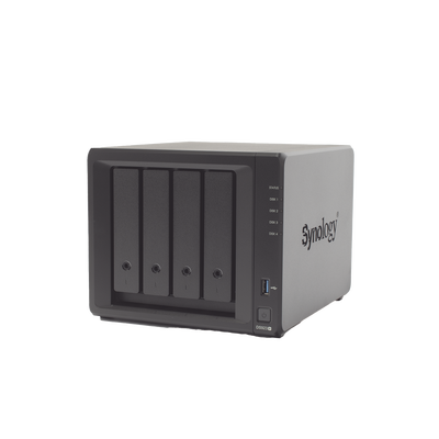 Servidor NAS de 4 Bahías (Expandible a 9 Bahías) / Hasta 162 TB / Servicio Nube Gratis (P2P) / Administración Remota y Respaldo Programado