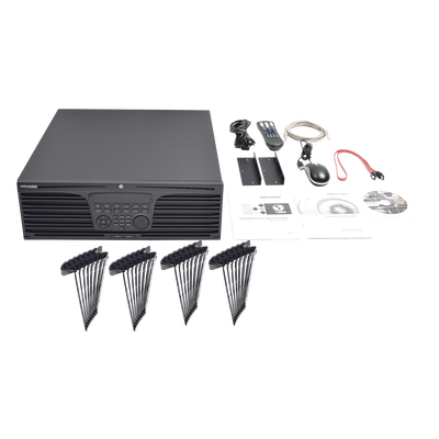 NVR 12 Megapixel (4K) / 32 Canales IP / Soporta Cámaras AcuSense / 16 Bahías de Disco Duro / 2 Tarjetas de Red / Soporta RAID con Hot Swap / HDMI en 4K / Soporta POS