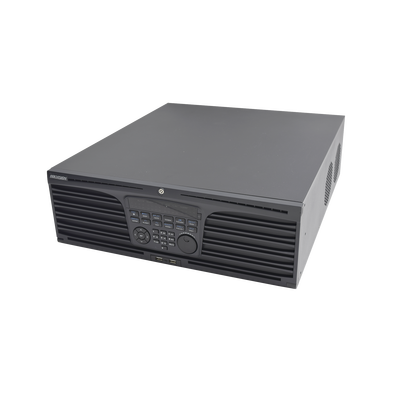 NVR 12 Megapixel (4K) / 32 Canales IP / Soporta Cámaras AcuSense / 16 Bahías de Disco Duro / 2 Tarjetas de Red / Soporta RAID con Hot Swap / HDMI en 4K / Soporta POS
