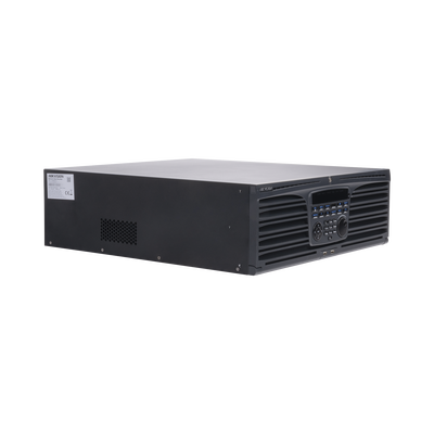 NVR 12 megapixel (4K) / 64 canales IP / Soporta Cámaras con AcuSense / 16 Bahías de Disco Duro / 2 Tarjetas de Red / Soporta RAID con Hot Swap / HDMI en 4K / Soporta POS