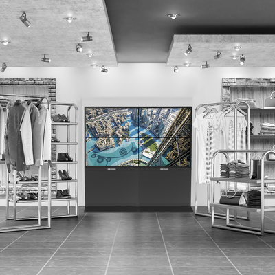 Kit Videowall Comercial 2X2 / Incluye 4 Pantallas 55" / Controlador de 2 Entradas HDMI / Base de Piso.