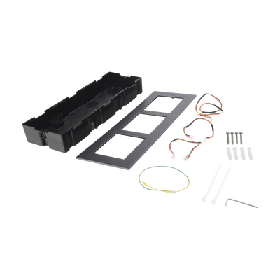 Base de 3 Espacios para EMPOTRAR Módulos de Videoporteros Hikvision