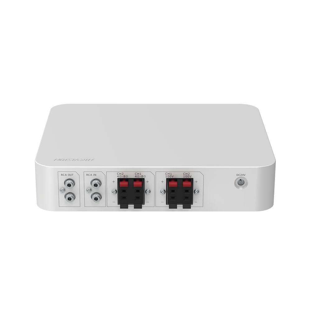 HIKVISION DS-QAE0A60G1-VB Amplificador una Zona / 2 Canales, 30 W por Canal, Conexión Bluetooth, Salida 4-8 Ω x 2,  100V COM x 2, Uso Interior