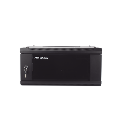 Gabinete para Montaje en Pared - Piso / Puerta de Cristal Templado / Cuerpo Fijo / 4 Unidades de Rack / 19" / Fabricado en Acero