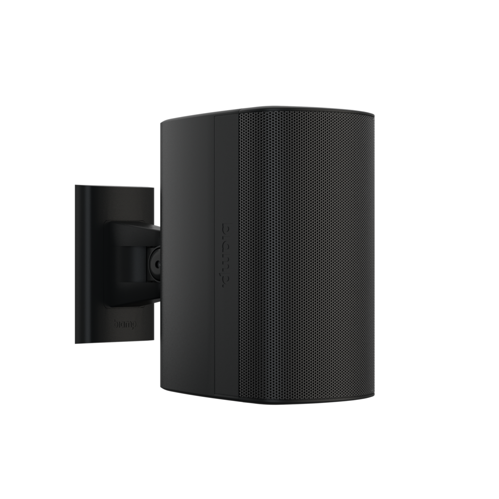 BIAMP Desono DX-S5-B Altavoz coaxial de alto rendimiento para montaje en superficie, interiores y exteriores, color negro, de 5" controlador de compresión de alta frecuencia; funcionamiento a 8 ohmios o 70 V/100 V; incluye soporte ClickMount. PAR