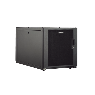 Gabinete Profesional de Telecomunicaciones, de Piso, 12 UR, 600 mm de Ancho y 1070 mm de Profundidad, Color Negro