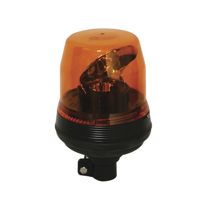 Baliza rotativa LED color ambar SAE Clase I con montaje de poste