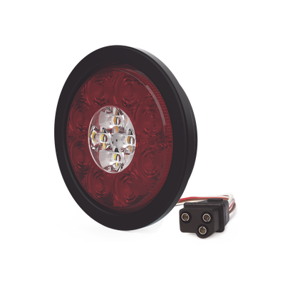 Plafón Circular de 5.4" Para Camiones de Transporte, 16 LED Ultra Brillantes, Color Rojo/Claro/Ambar