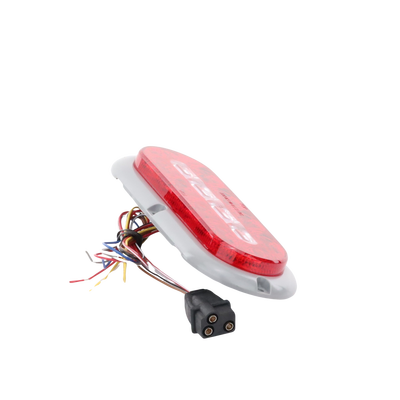 Plafón Ovalado de 7.5" Para Camiones de Transporte, 18 LED Ultra Brillantes, Color Rojo/Claro/Ambar