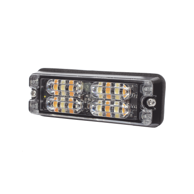 Luz Perimetral, 12 LED Ultra Brillantes, Color Ámbar / Claro