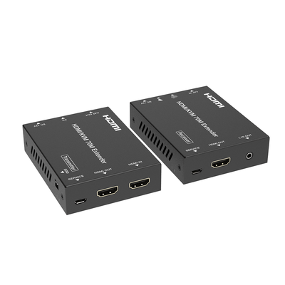 Kit Extensor HDMI con KVM | 70m | 4K2K@60Hz | 4:4:4 | HDMI2.0b y HDCP 2.2 | Salida de Audio 3.5mm | Admite PoC | Admite USB 1.1